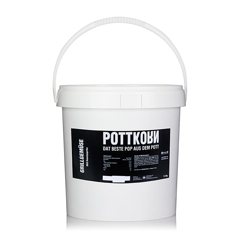 Image of Pottkorn - Gegrilde groenten, BBQ gerookte paprika popcorn, 1 kg product packaging