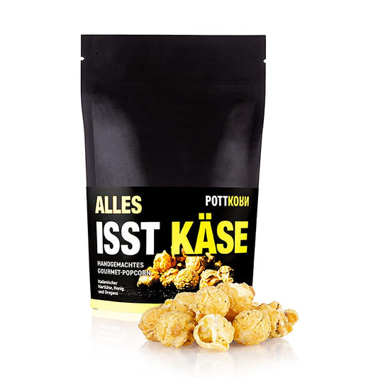 Pottkorn - Alles isst Käse, popcorn met harde kaas, honing & oregano, 150 g