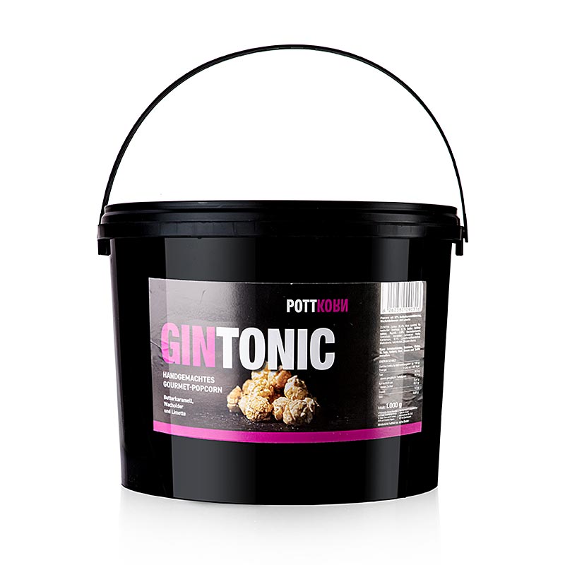 Pottkorn - GinTonic, popcorn met boterkaramel, jeneverbes & limoen, 1 kg