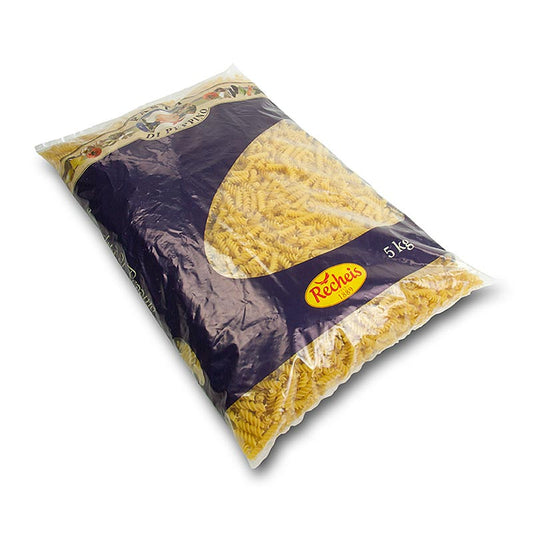 Large quantity of Pasta di Peppino all' uovo Fusilli, 5 kg, perfect for stocking up on this classic Italian pasta option