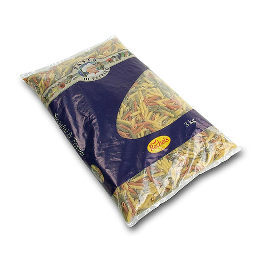 Three kilograms of colorful klein penne egg pasta, Pasta di Peppino all' uovo