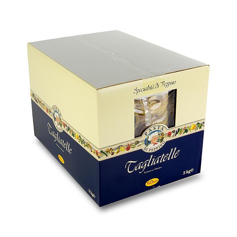  Lange, gele tagliatelle van Pasta di Peppino all' uovo, verpakt per 3 kg