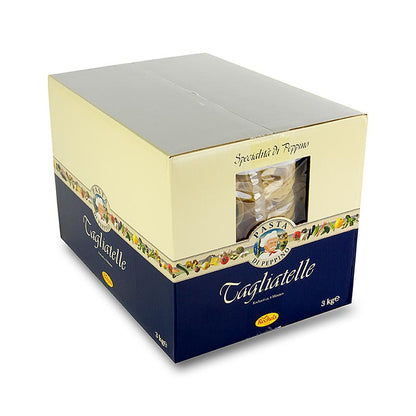  Lange, gele tagliatelle van Pasta di Peppino all' uovo, verpakt per 3 kg