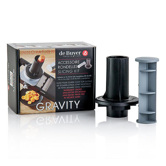 Stainless steel gravity slicing aid for de Buyer mandoline, 1 piece