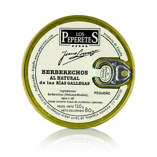 Fresh and flavorful Mosselen 60-70 - Berberecho de Carril from Los Peperetes in Spanje, 120 g, ready to be enjoyed