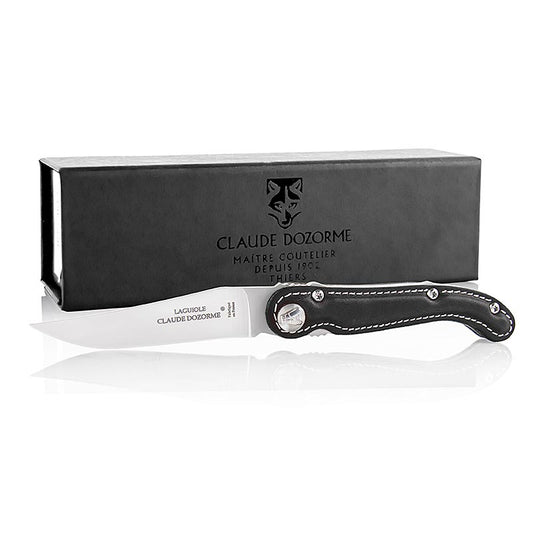  Elegant and durable Laguiole Zakmes made of black leather, 1 piece