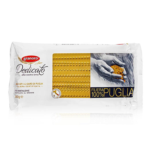 Granoro Dedicato - Mafaldine, gegolfde bandpasta/kousband (10 mm), nr. 5, 500 g