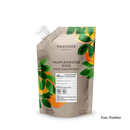 Puree - Roze pompelmoes, 100% fruit, ongezoet, 1 kg