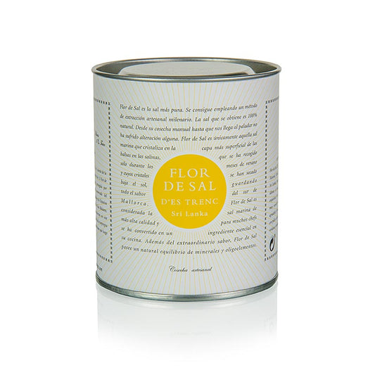 Organic 150g Flor de Sal d'es Trenc - Kerrie from Sri Lanka, sourced from Mallorca, perfect for adding a touch of exotic flavor to your dishes
