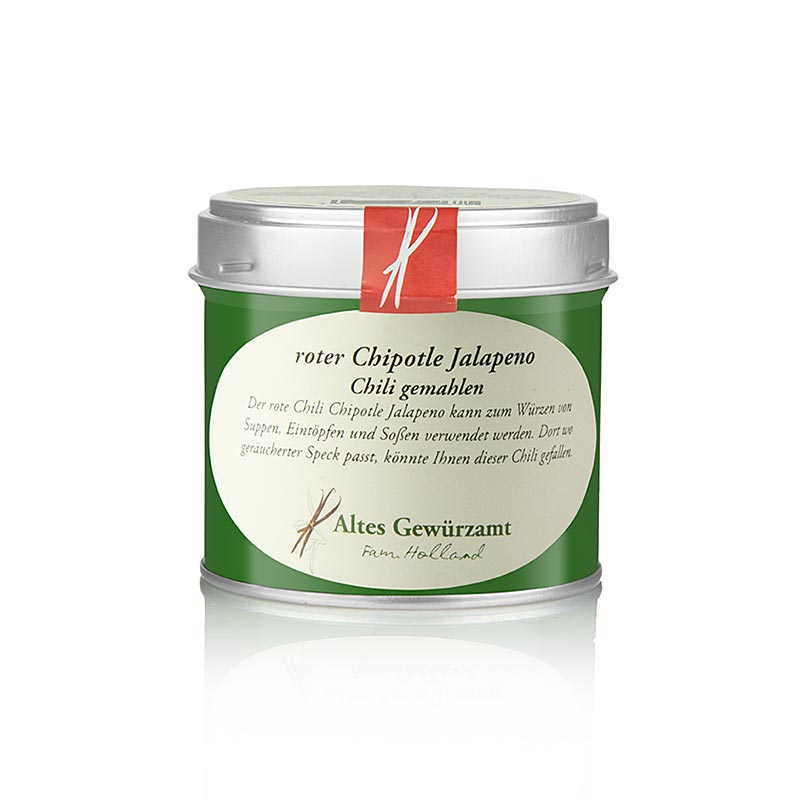 80 g of Altes Gewürzamt ground red Spanish pepper chipotle jalapeno, a spicy and flavorful product perfect for adding a kick to your dishes