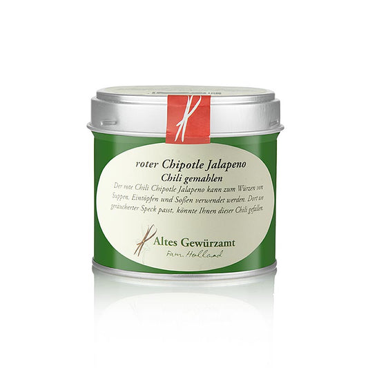 80 g of Altes Gewürzamt ground red Spanish pepper chipotle jalapeno, a spicy and flavorful product perfect for adding a kick to your dishes