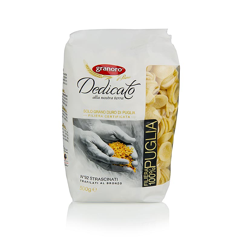 Granoro Dedicato - Strascinati, grote orecchiette, nr. 92, 10 kg, 20 x 500 g