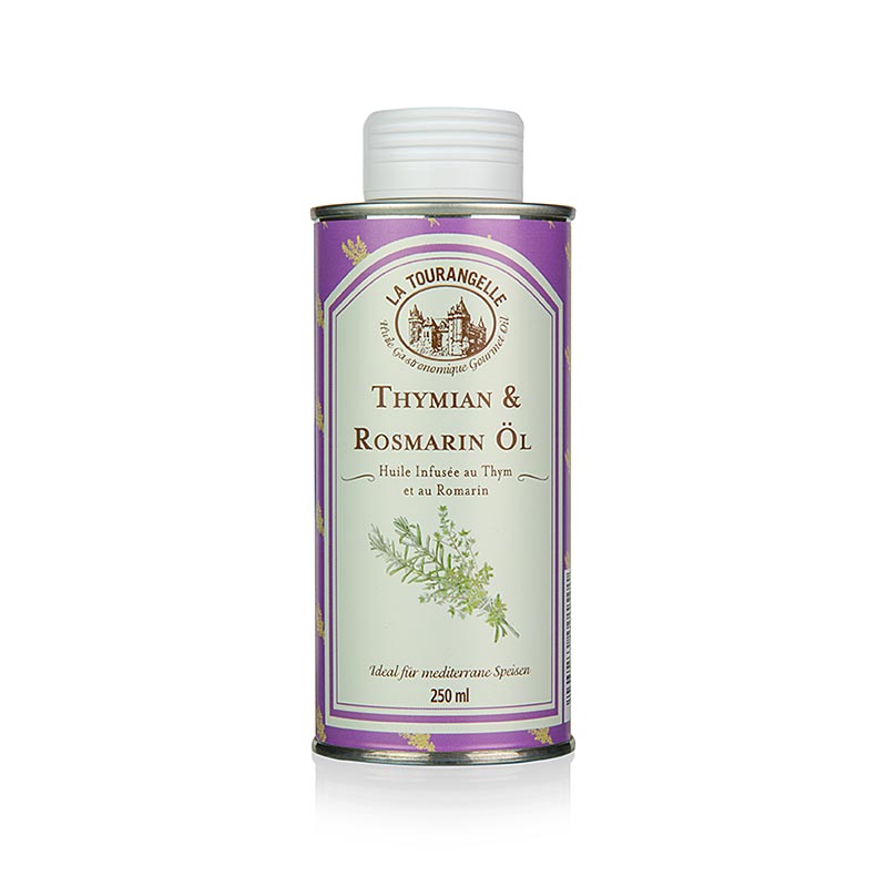 Tijm and rozemarijnolie, geïnfuseerd with La Tourangelle's signature blend, 250 ml bottle
