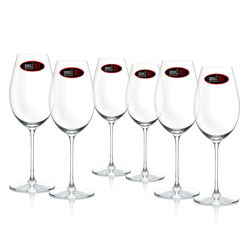 Riedel Veritas Sauvignon Blanc glasses in a gift box packaging, set of 6, ideal for wine enthusiasts