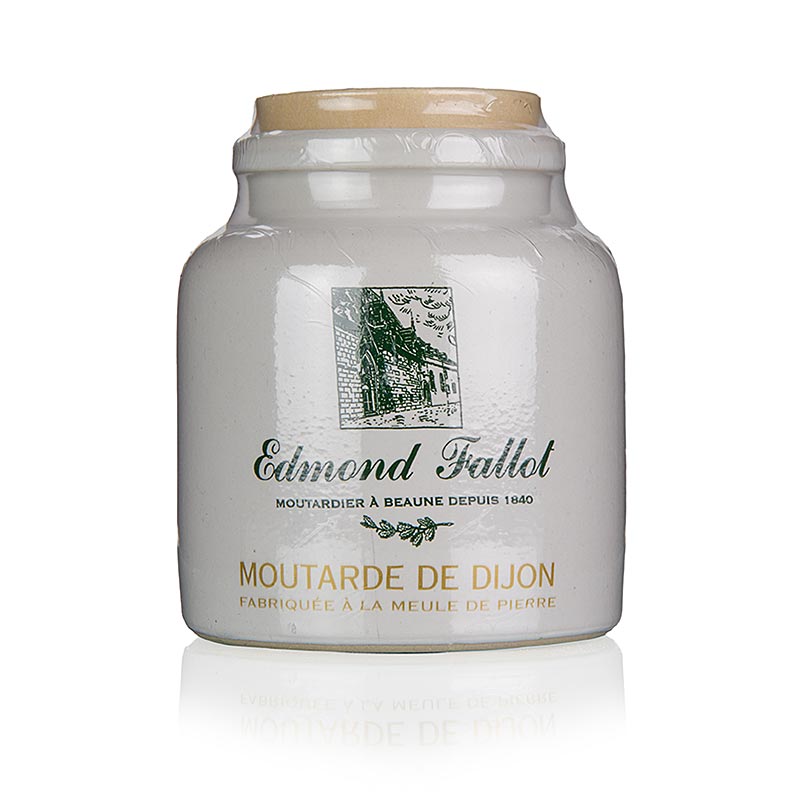 250 ml bottle of Fallot Dijon mustard, featuring a fine and flavorful blend of spices, perfect for enhancing your favorite dishes with a touch of zesty goodness