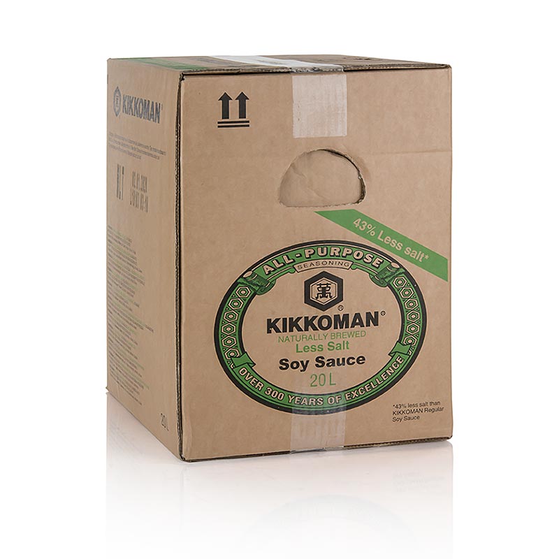 Sojasaus - Shoyu Genen, Kikkoman, 43% minder zout, Japan, 20 liter - low sodium traditional Japanese soy sauce by Kikkoman