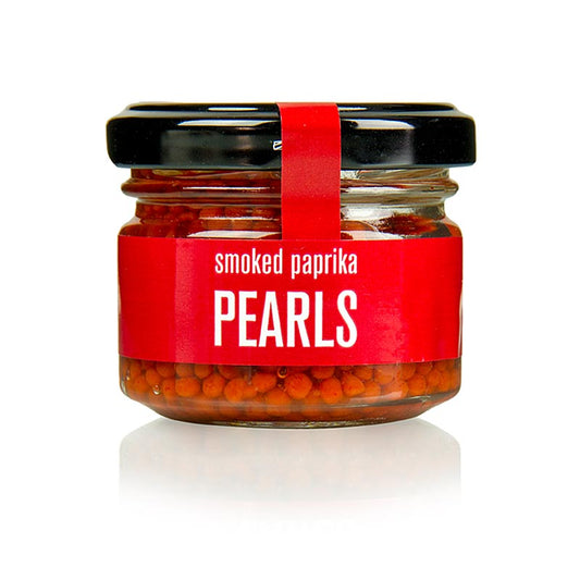 Gekruide kaviaarparels met gerookte paprika van La Chinata, 50 g, perfect voor het toevoegen van een unieke smaak aan je gerechten