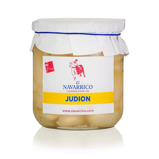 Biologische Reuzenbonen Judion van Navarrico, 325 g, witte bonen in glazen pot