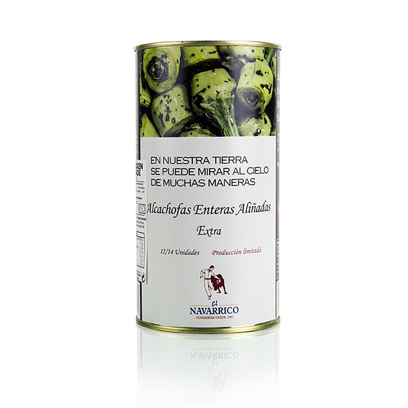 Ingemaakte artisjokken, met steeltje, 9-12 stuks, Navarrico, 780 g
