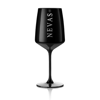 Set van 6 elegante zwarte waterglazen van Nevas Water