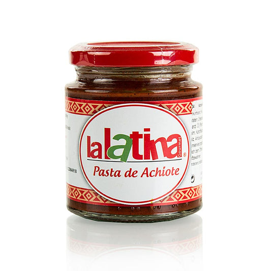 225 g of Lalatina Pasta de Achiote (red annatto pasta) in a vibrant and flavorful blend, perfect for enhancing your favorite dishes