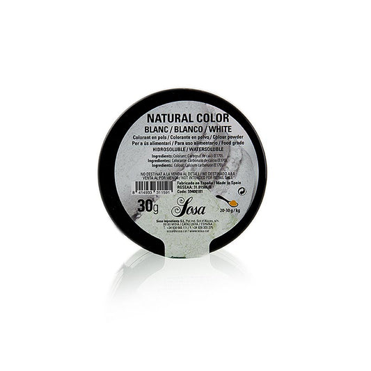 Sosa Voedingskleurstof Natuurlijk, poeder, wit, in water oplosbaar (38558), 30 g