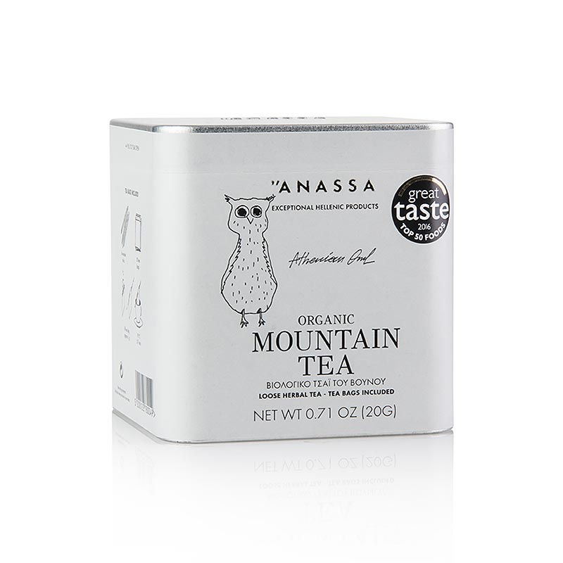 ANASSA Griekse bergthee (mountain tea), los met 20 builtjes, biologisch, 20 g