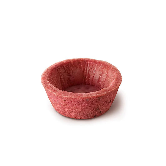Mini-snacktaartjes, rode biet-paprika-deeg, rond, ø 4,2 cm, zout, veganistisch, 1,024 kg, 160 stuks