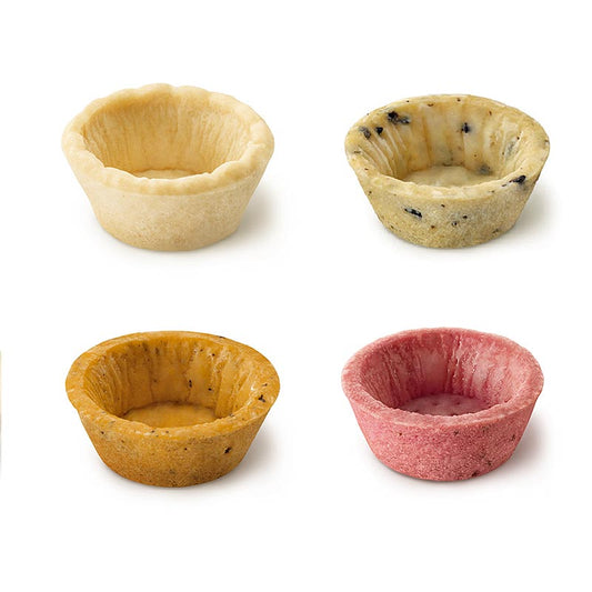 Mini-snacktaartjes, rond, ø 4,2 cm, mix van 4 soorten, 970 g, 160 stuks