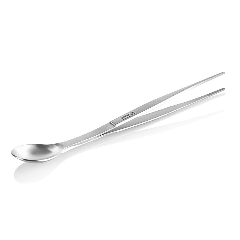 Stainless steel proeflepel met pincet from Triangle Tools, 1 piece, perfect for precision cooking and plating