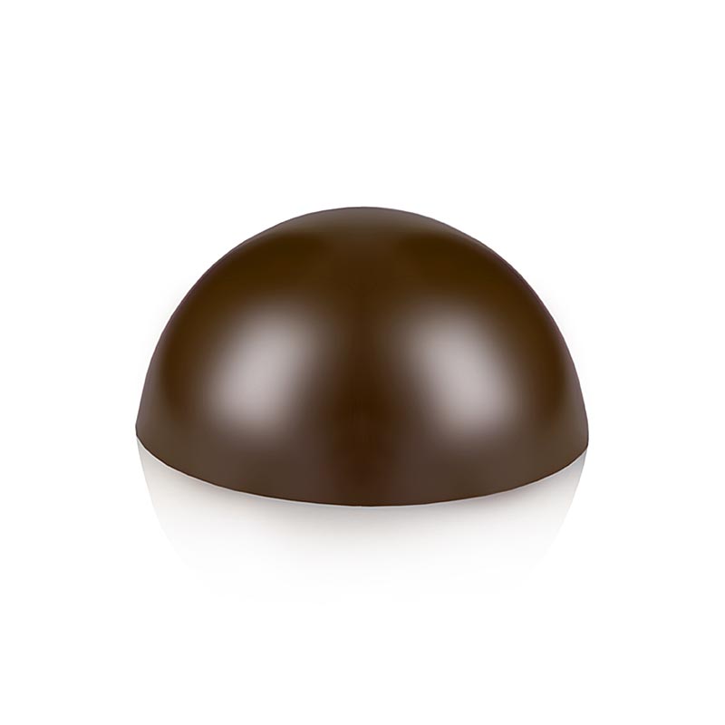 Large 900g dark chocolate mold in the shape of a half sphere, measuring 80x40mm, with 45 pieces