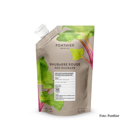 Puree - Rode rabarber, met suiker, 1 kg