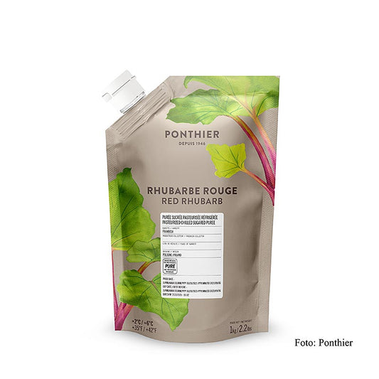 Puree - Rode rabarber, met suiker, 1 kg