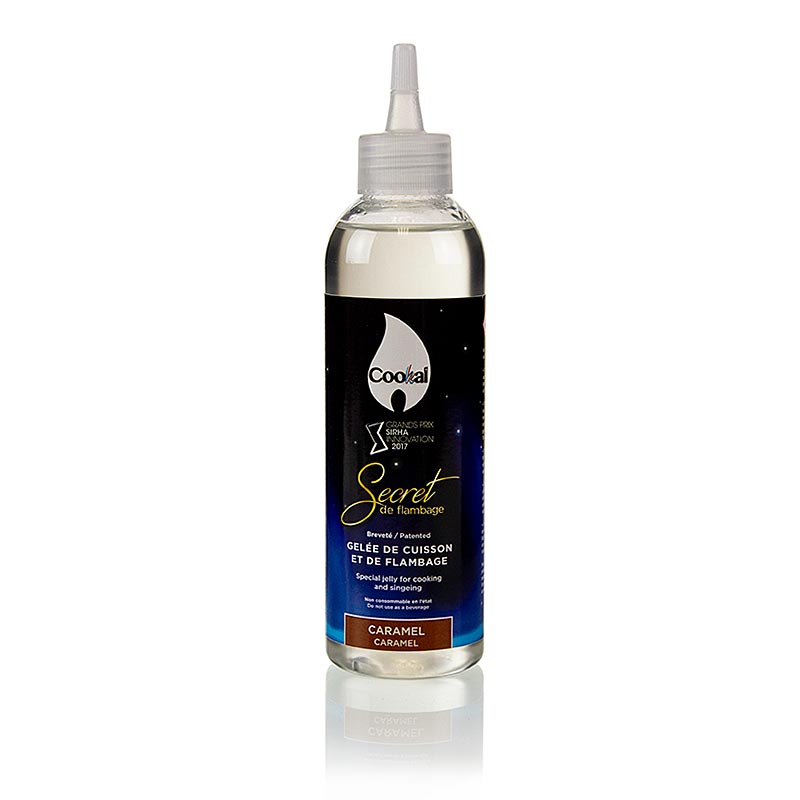 Productafbeelding van Secret de Flambage karamel, flambeergel, Cookal, 200 ml, ideaal voor het creëren van heerlijke karamelgerechten