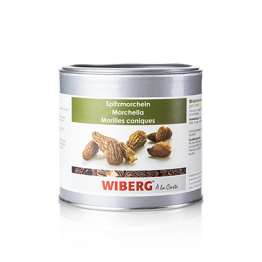 Wiberg spitse morieljes, gedroogd, heel, met de hand geplukt, 55 g - High quality dried morel mushrooms, handpicked, perfect for gourmet cooking