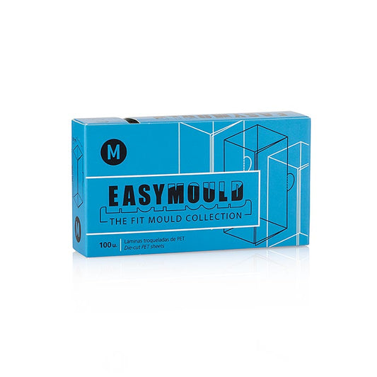Easymould Cuadrado folie, vierkant, ø2x2x6cm, 100% Chef (60/0008), 100 stuks