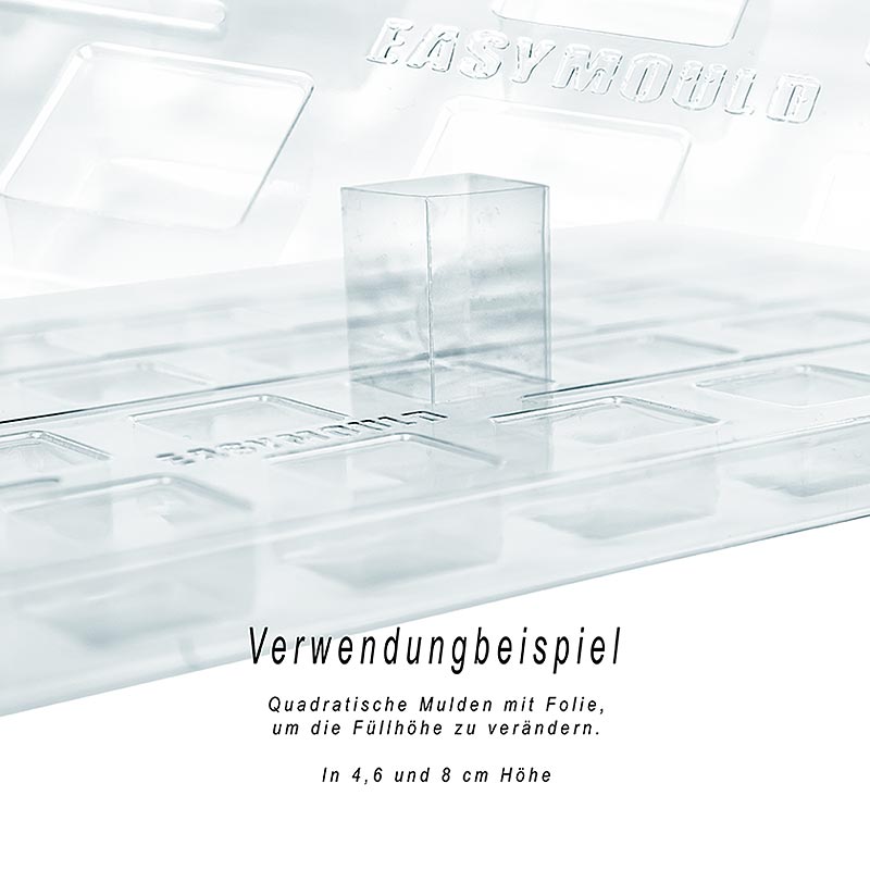 Easymould Cuadrado vormbakjes, 27x18x2cm, 100% Chef (60/0012), 3 stuks for creating square-shaped molds for culinary purposes