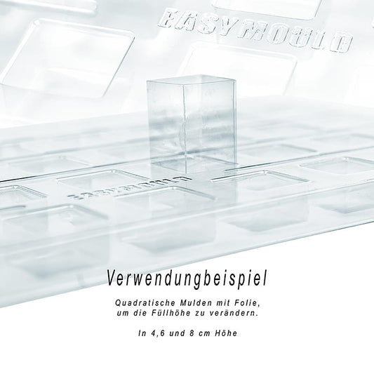 Easymould Cuadrado vormbakjes, 27x18x2cm, 100% Chef (60/0012), 3 stuks for creating square-shaped molds for culinary purposes