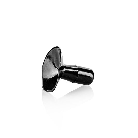 Pack of 100 black sukherpack suction holders for pipettes, measuring 3x3cm