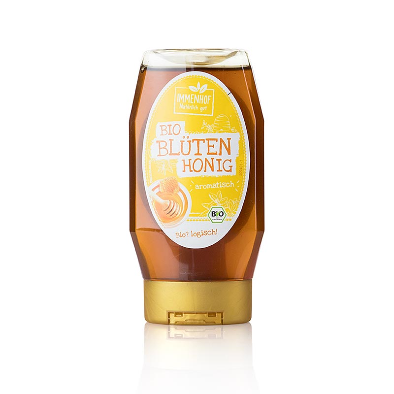 Breitsamer Immenhof bloemenhoning, knijpfles, BIO, 350 g