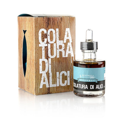 Colatura di Alici, ansjovissaus, pipetflesje, Acquapazza, 50 ml