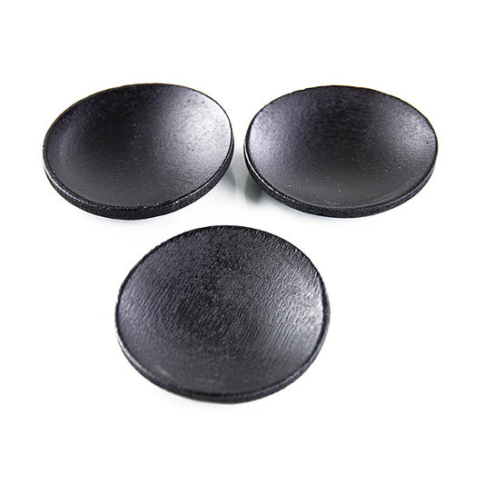 Herbruikbare bamboeschaaltjes/-borden, zwart, rond, 6 cm, vaatwasmachinebestendig, 25 stuks
