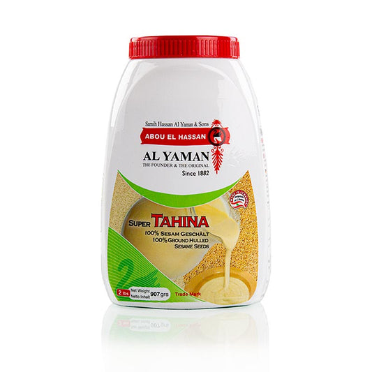 Tahini sesampasta, Al Yaman, 907 g, biologisch, glutenvrij en rijk aan smaakvolle sesamzaden