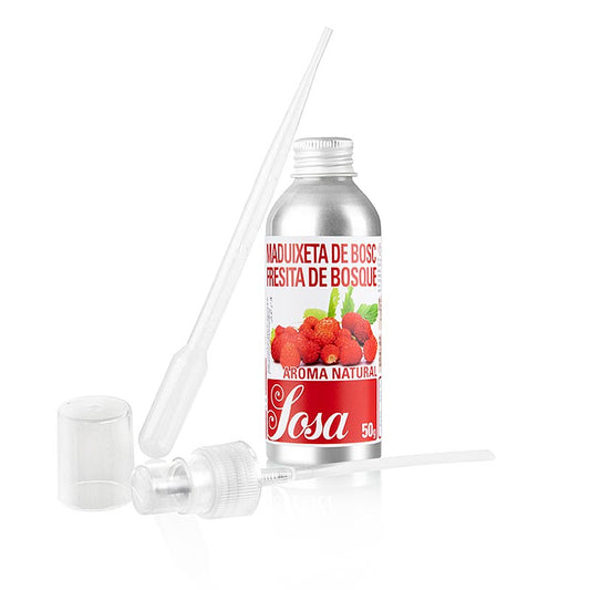 Organic Sosa Aroma Natuurlijke Wilde Aardbei, liquid, 50g, perfect for baking and flavoring desserts and beverages