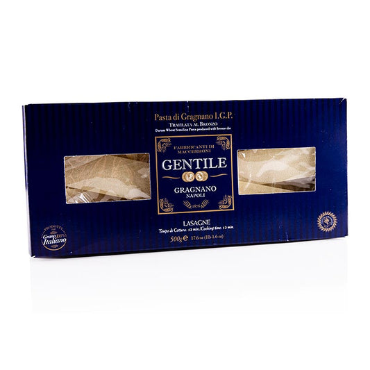 Pastificio Gentile Gragnano IGP Lasagnevellen, 500 g - high-quality Italian lasagne sheets made by renowned pasta producer
