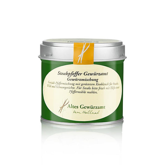Steak pepper, coarse pepper, and herb blend for the mill, Altes Gewürzamt, 90 g - high-quality seasoning for enhancing the flavor of your favorite dishes