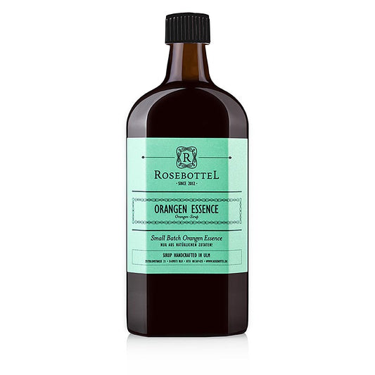 500 ml bottle of Rosebottel Sinaasappel Essentie siroop, a refreshing orange essence syrup