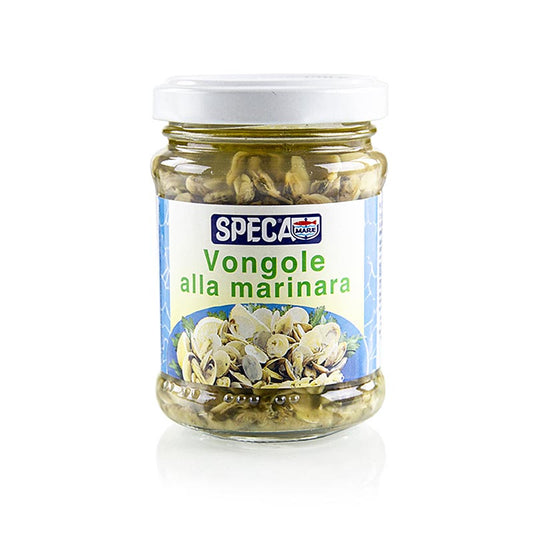 Verse gemarineerde Vongole mosselen verpakt in 130 g Speca bakje
