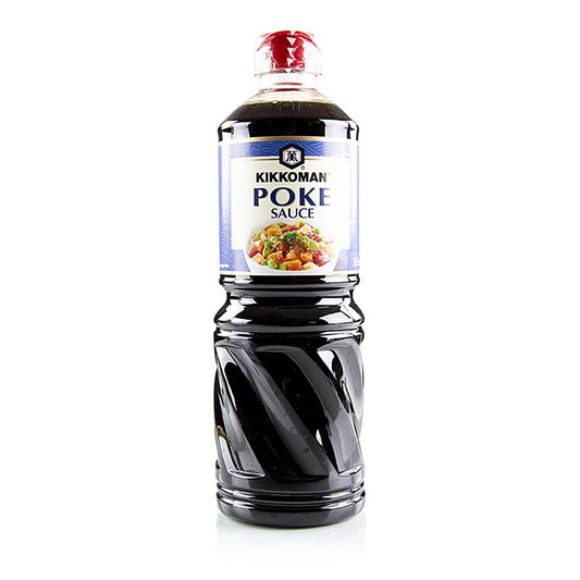Poke saus - op basis van sojasaus voor poke bowls, Kikkoman, 975 ml - Een fles Kikkoman sojasaus-gebaseerde poke saus, perfect voor het toevoegen aan heerlijke poke bowls, 975 ml