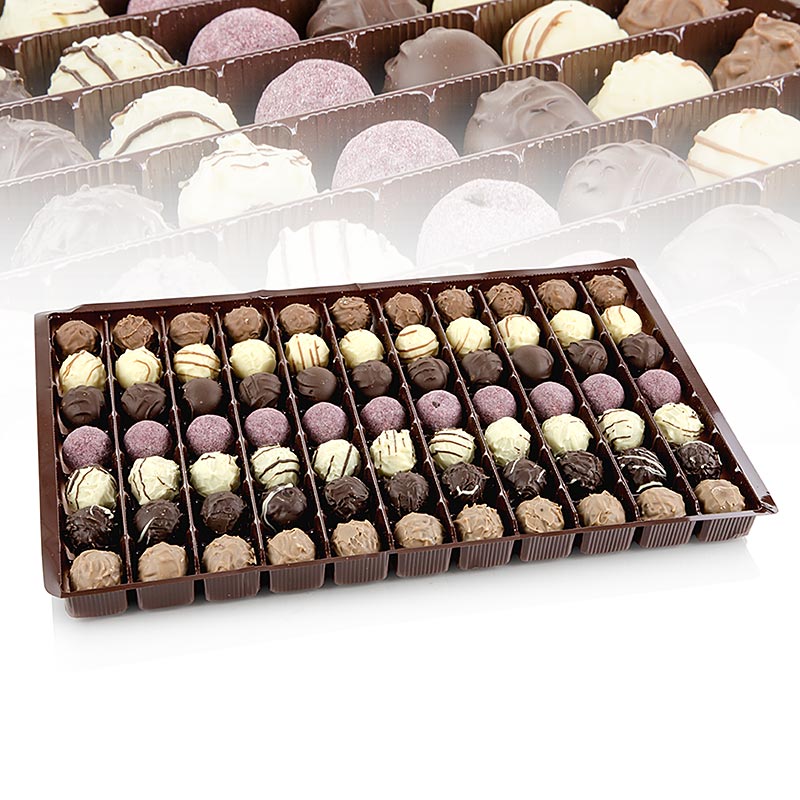 Truffelpralines assortment from Dreimeister, 1 kg box, 77 pieces